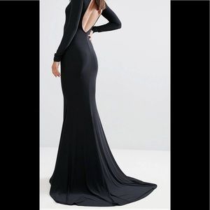 Club L Open Back Maxi Dress with Fishtail